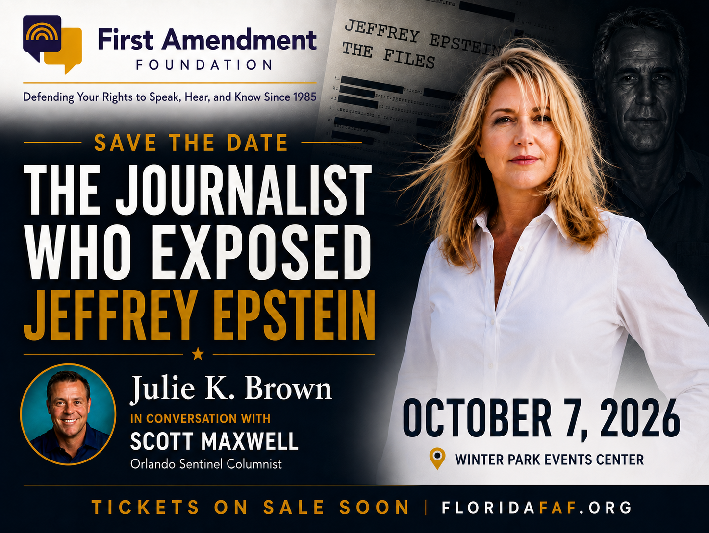 Save the Date: The Journalist Who Exposed Jeffrey Epstein featuring Julie K. Brown